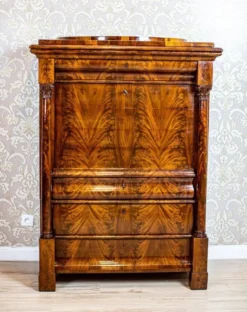 Secrétaire en acajou Biedermeier antique, 1850