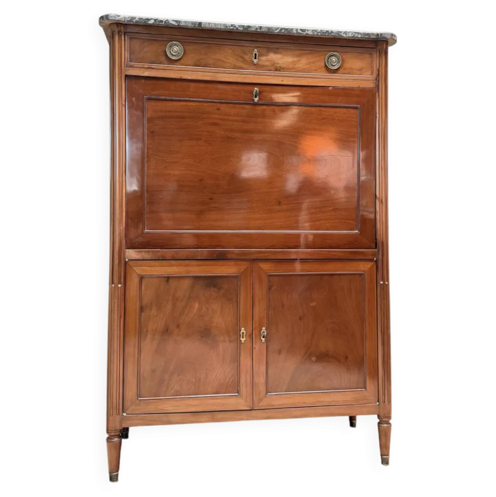 SECRÉTAIRE EN ACAJOU D’ÉPOQUE LOUIS XVI XVIII EME SIÈCLE