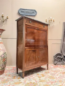 SECRÉTAIRE EN ACAJOU D’ÉPOQUE LOUIS XVI XVIII EME SIÈCLE
