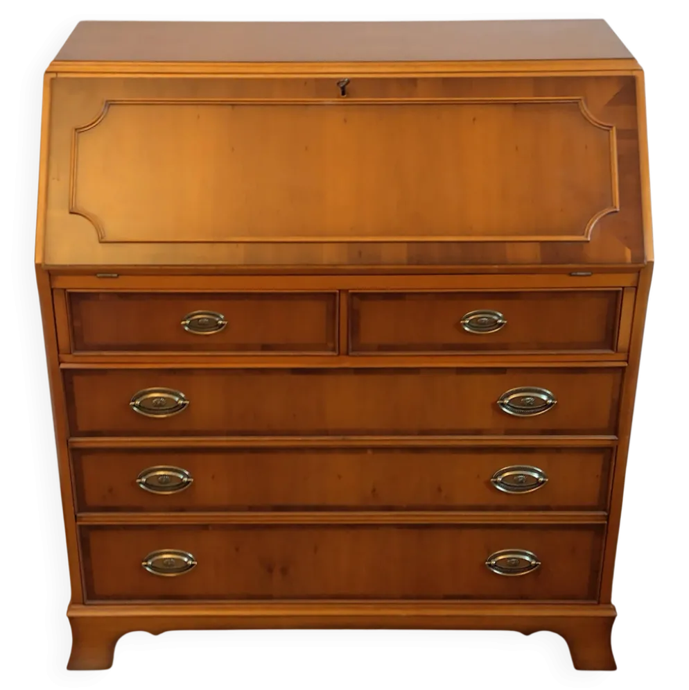 Secrétaire en cerisier avec marqueterie par Heldense Exclusive