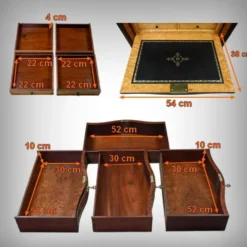 Secrétaire en marqueterie de bois précieux, époque Napoléon III – Milieu XIXe