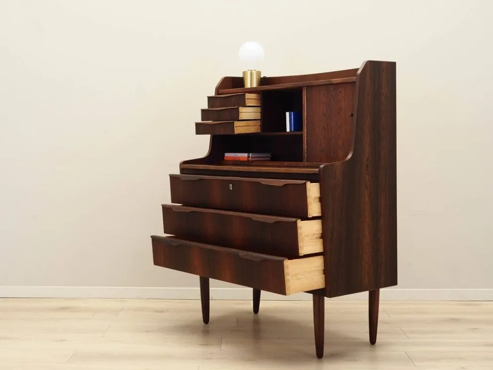 Secrétaire en palissandre, design danois, années 1970, fabrication : Danemark