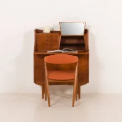 Secrétaire en teck danois avec coiffeuse cachée par Storgaard Nielsens MBF, 1960