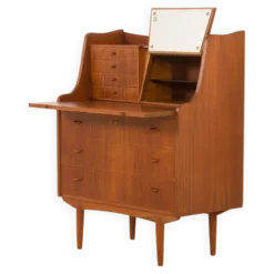Secrétaire en teck danois avec coiffeuse cachée par Storgaard Nielsens MBF, 1960