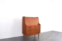 Secrétaire en teck danois du milieu du siècle par Gunnar Nielsen pour Tibergaard, années 1960.