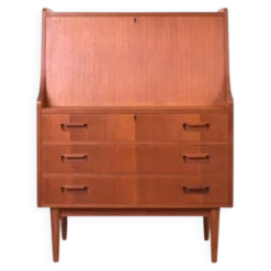 Secrétaire en teck danois du milieu du siècle par Gunnar Nielsen pour Tibergaard, années 1960.