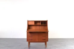 Secrétaire en teck danois du milieu du siècle par Gunnar Nielsen pour Tibergaard, années 1960.