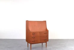 Secrétaire en teck danois du milieu du siècle par Gunnar Nielsen pour Tibergaard, années 1960.