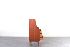 Secrétaire en teck danois du milieu du siècle par Gunnar Nielsen pour Tibergaard, années 1960.