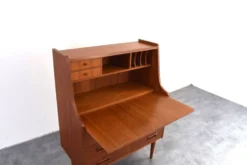 Secrétaire en teck danois du milieu du siècle par Gunnar Nielsen pour Tibergaard, années 1960.