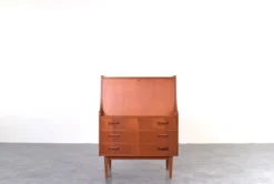 Secrétaire en teck danois du milieu du siècle par Gunnar Nielsen pour Tibergaard, années 1960.