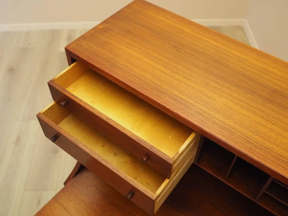 Secrétaire en teck, design danois, années 1960, designer : Børge Mogensen
