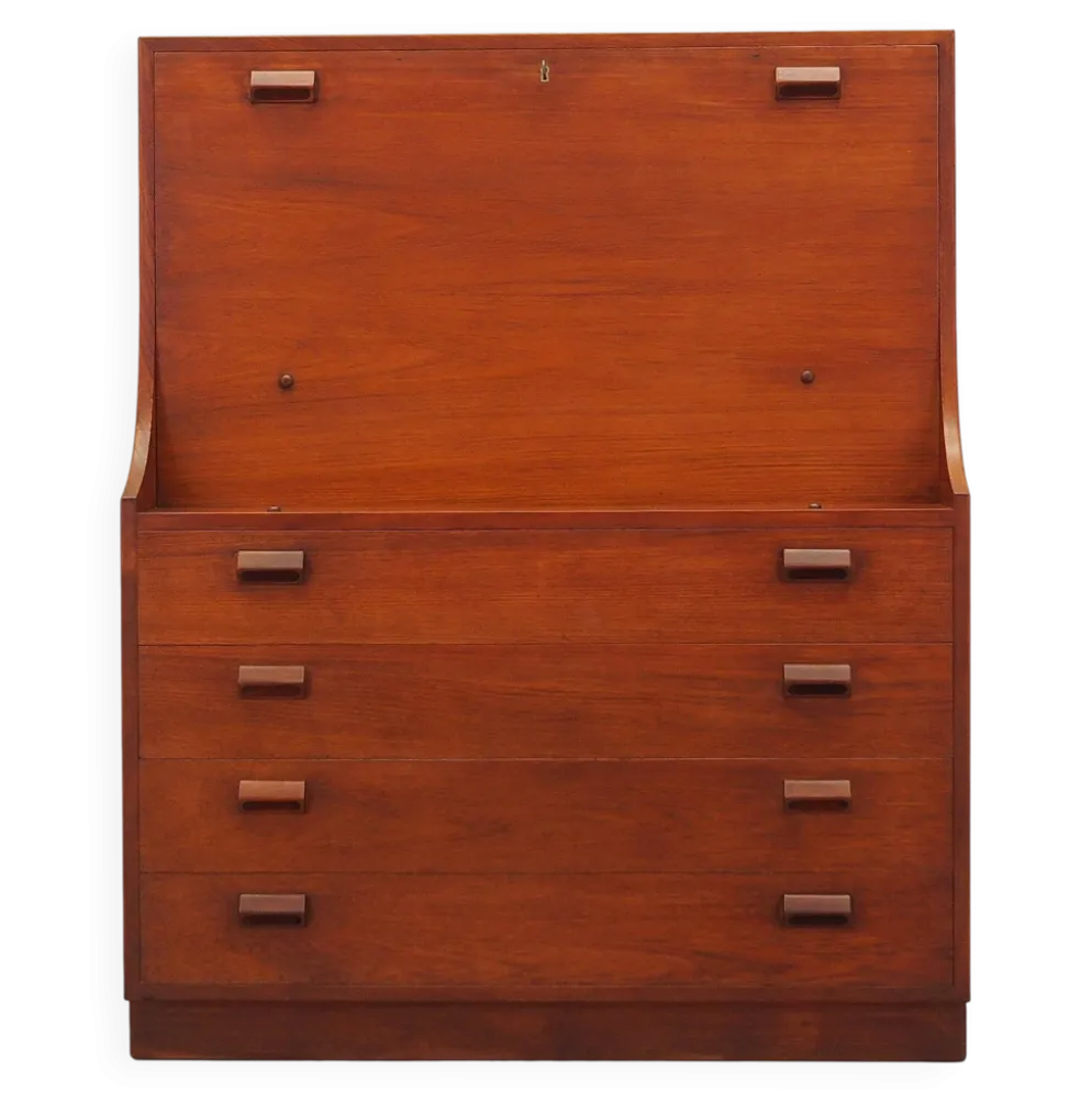 Secrétaire en teck, design danois, années 1960, designer : Børge Mogensen