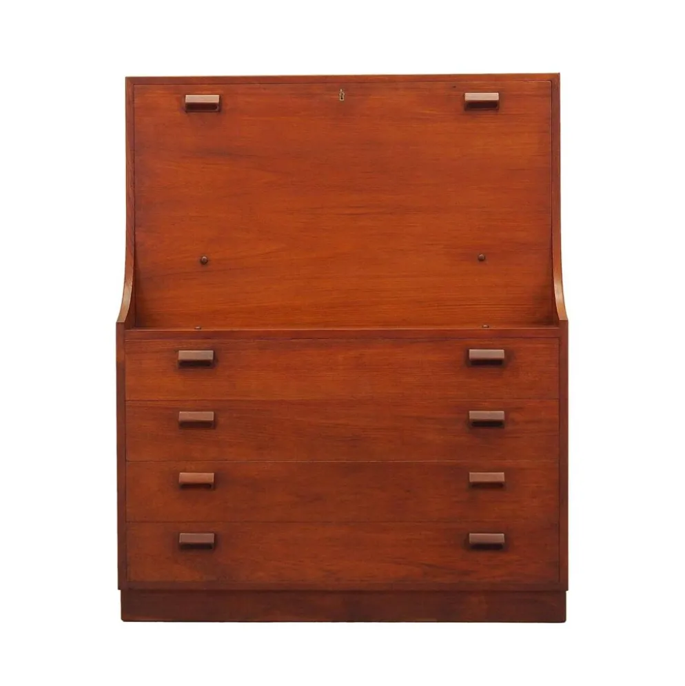 Secrétaire en teck, design danois, années 1960, designer : Børge Mogensen