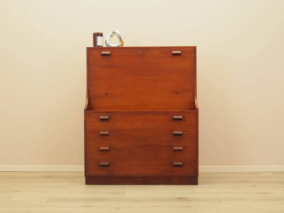 Secrétaire en teck, design danois, années 1960, designer : Børge Mogensen