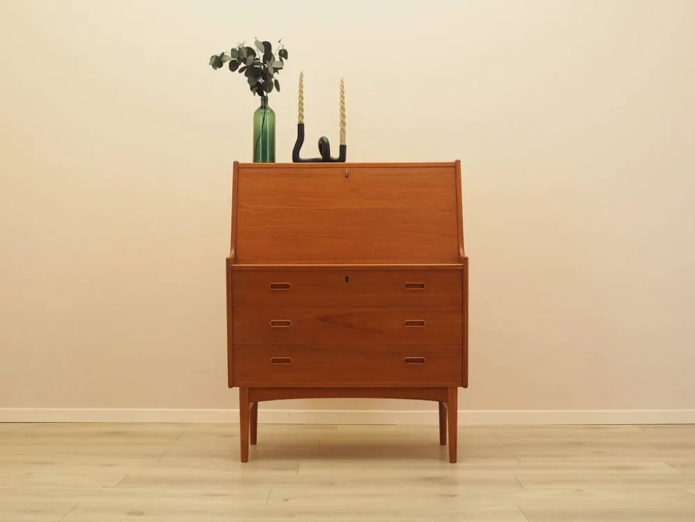 Secrétaire en teck, design danois, années 1960, designer : Arne Wahl Iversen, fabricant