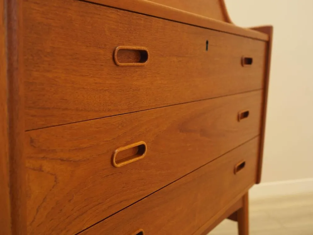 Secrétaire en teck, design danois, années 1960, designer : Arne Wahl Iversen, fabricant