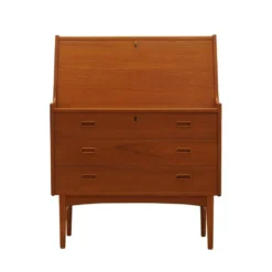 Secrétaire en teck, design danois, années 1960, designer : Arne Wahl Iversen, fabricant