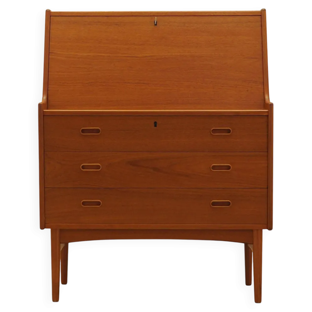 Secrétaire en teck, design danois, années 1960, designer : Arne Wahl Iversen, fabricant