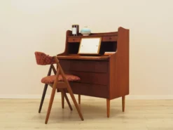 Secrétaire en teck, design danois, années 1970, fabriqué au Danemark