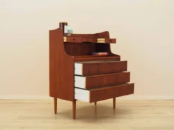 Secrétaire en teck, design danois, années 1970, fabriqué au Danemark
