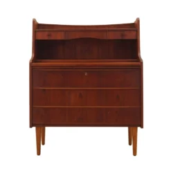 Secrétaire en teck, design danois, années 1970, fabriqué au Danemark