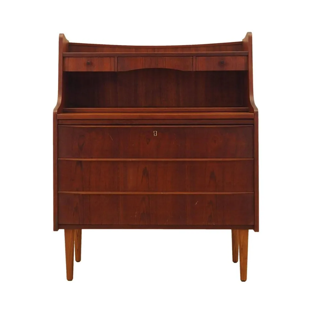 Secrétaire en teck, design danois, années 1970, fabriqué au Danemark