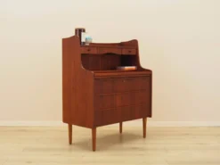Secrétaire en teck, design danois, années 1970, fabriqué au Danemark