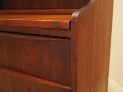 Secrétaire en teck, design danois, années 1970, fabriqué au Danemark