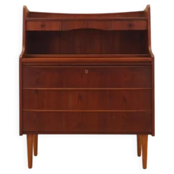 Secrétaire en teck, design danois, années 1970, fabriqué au Danemark