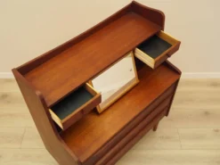 Secrétaire en teck, design danois, années 1970, fabriqué au Danemark
