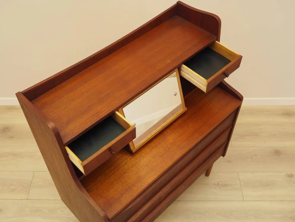 Secrétaire en teck, design danois, années 1970, fabriqué au Danemark