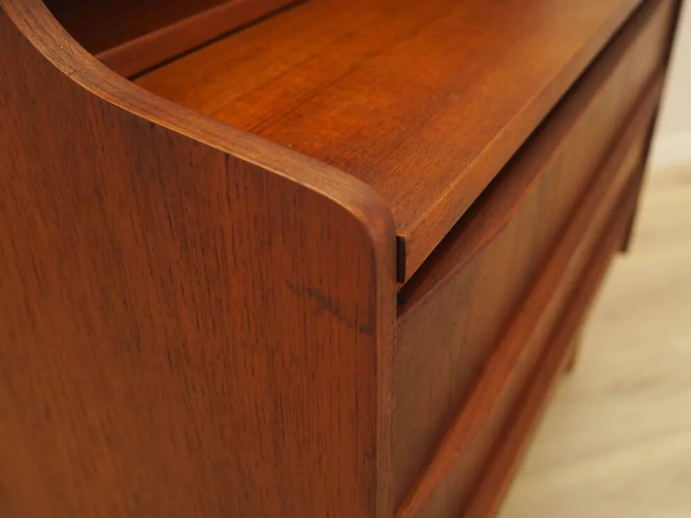 Secrétaire en teck, design danois, années 1970, fabriqué au Danemark