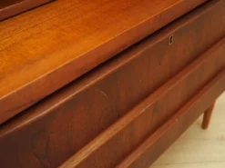 Secrétaire en teck, design danois, années 1970, fabriqué au Danemark
