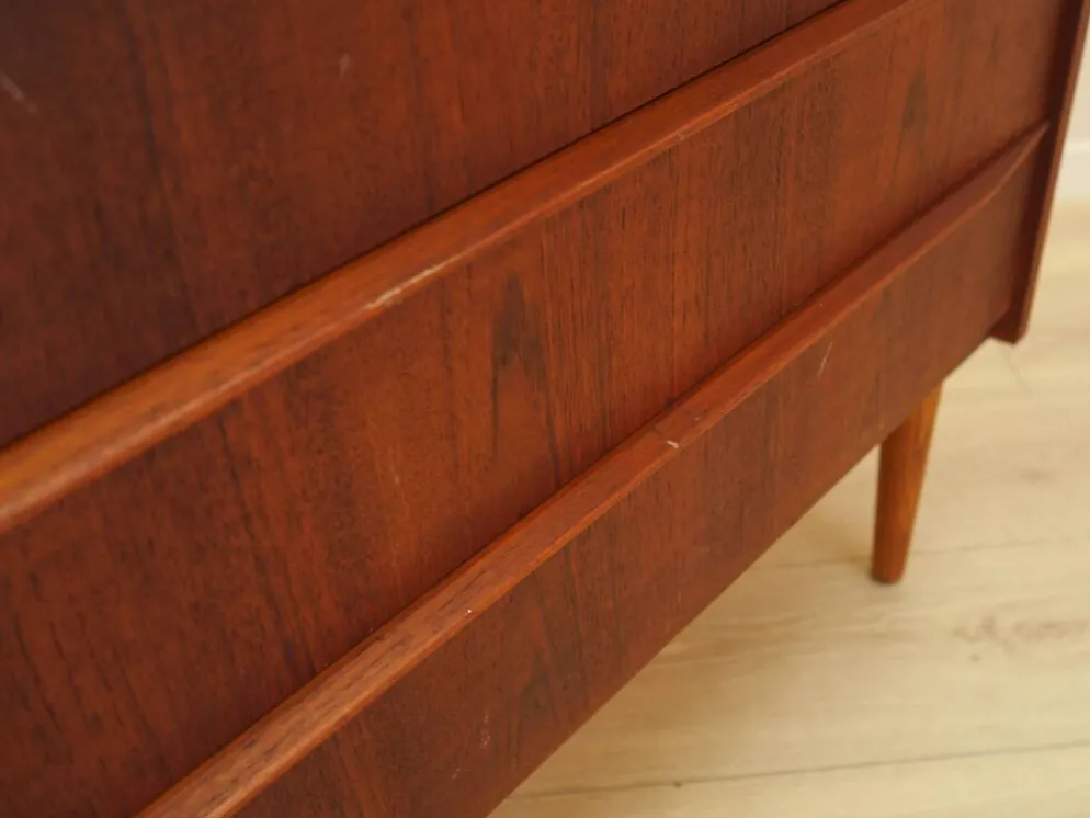 Secrétaire en teck, design danois, années 1970, fabriqué au Danemark