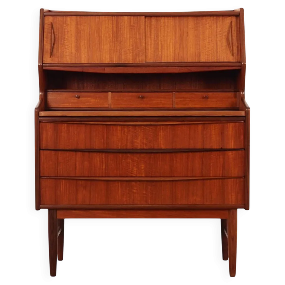 Secrétaire en teck, design danois, années 1970, production : Danemark