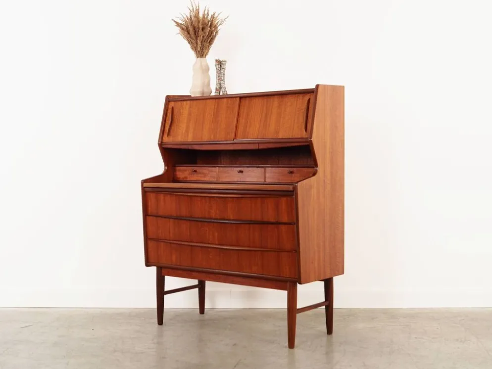 Secrétaire en teck, design danois, années 1970, production : Danemark
