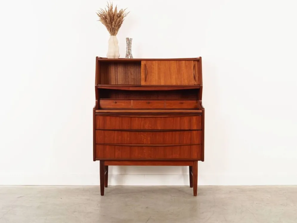 Secrétaire en teck, design danois, années 1970, production : Danemark