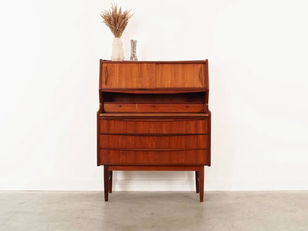 Secrétaire en teck, design danois, années 1970, production : Danemark