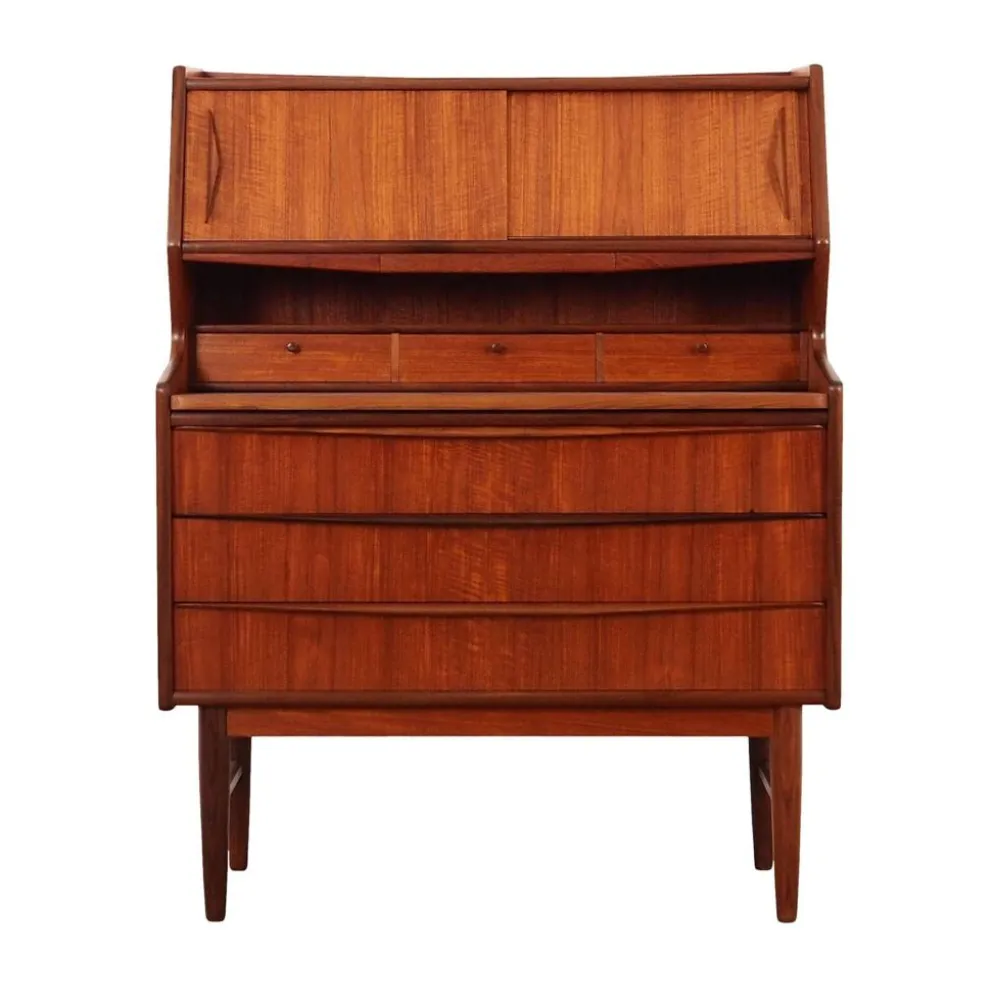 Secrétaire en teck, design danois, années 1970, production : Danemark