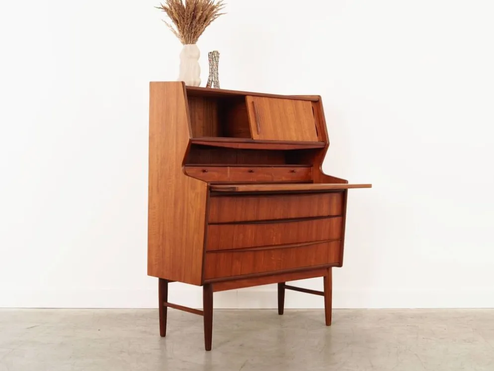 Secrétaire en teck, design danois, années 1970, production : Danemark