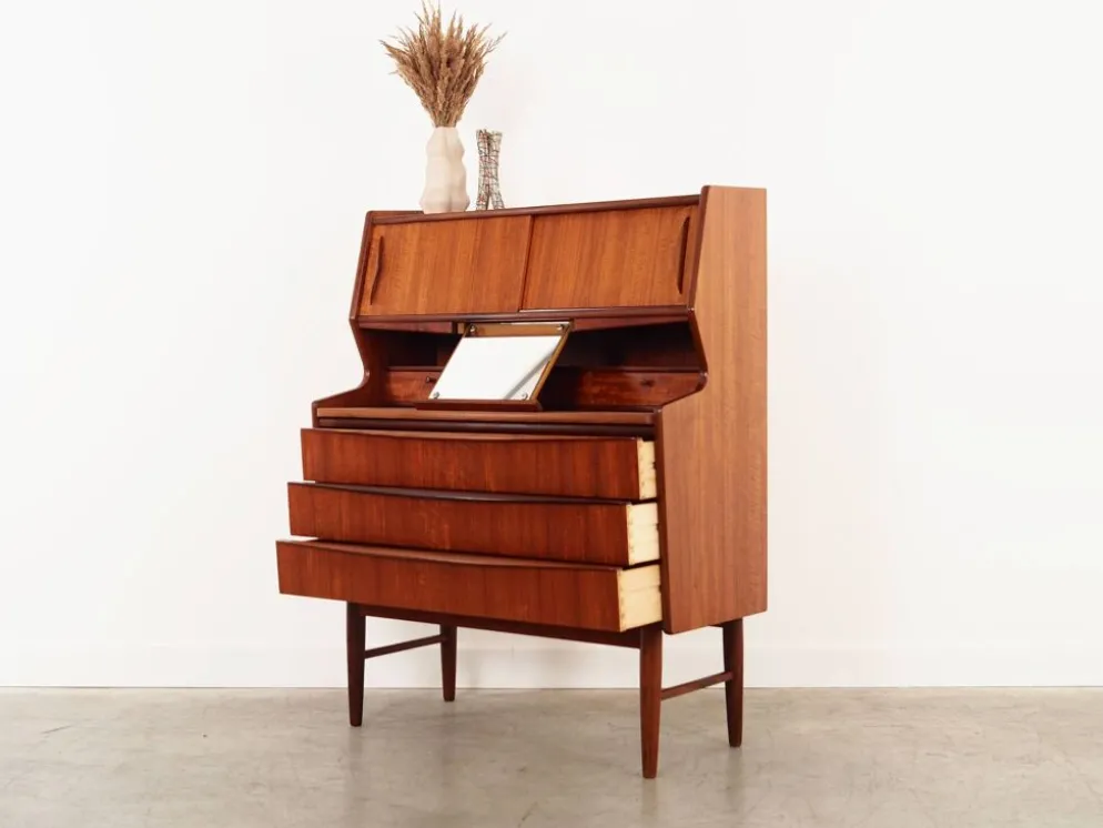 Secrétaire en teck, design danois, années 1970, production : Danemark