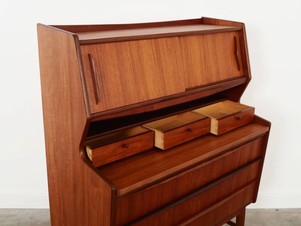 Secrétaire en teck, design danois, années 1970, production : Danemark
