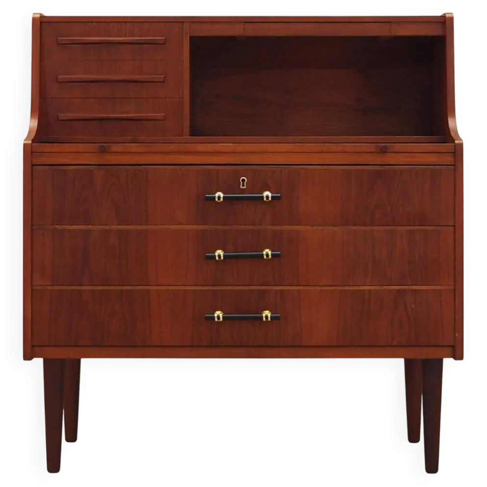 Secrétaire en teck, design danois, années 1970, production : Danemark