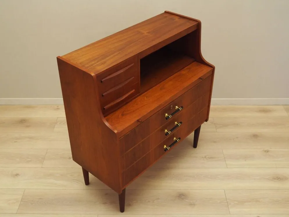 Secrétaire en teck, design danois, années 1970, production : Danemark