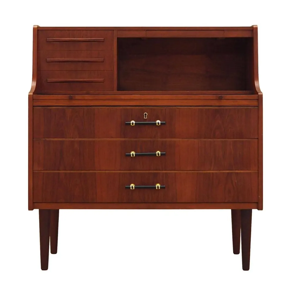 Secrétaire en teck, design danois, années 1970, production : Danemark