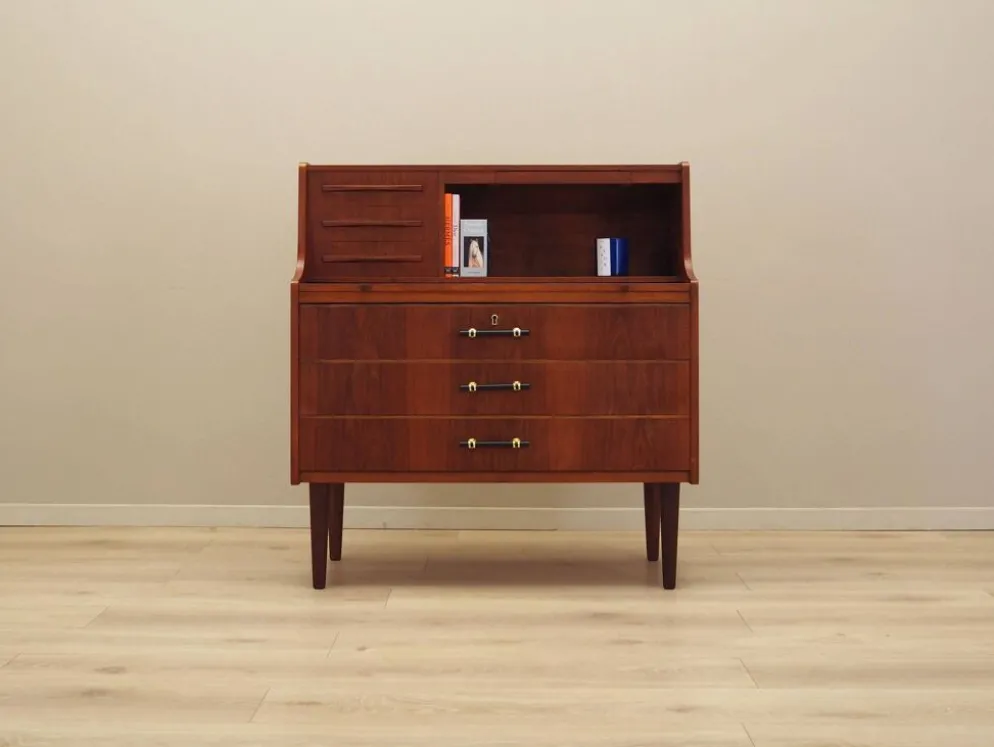 Secrétaire en teck, design danois, années 1970, production : Danemark