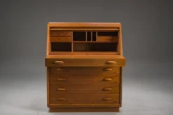 Secrétaire en teck de style mid-century moderne de Dyrlund, Danemark, années 1960.