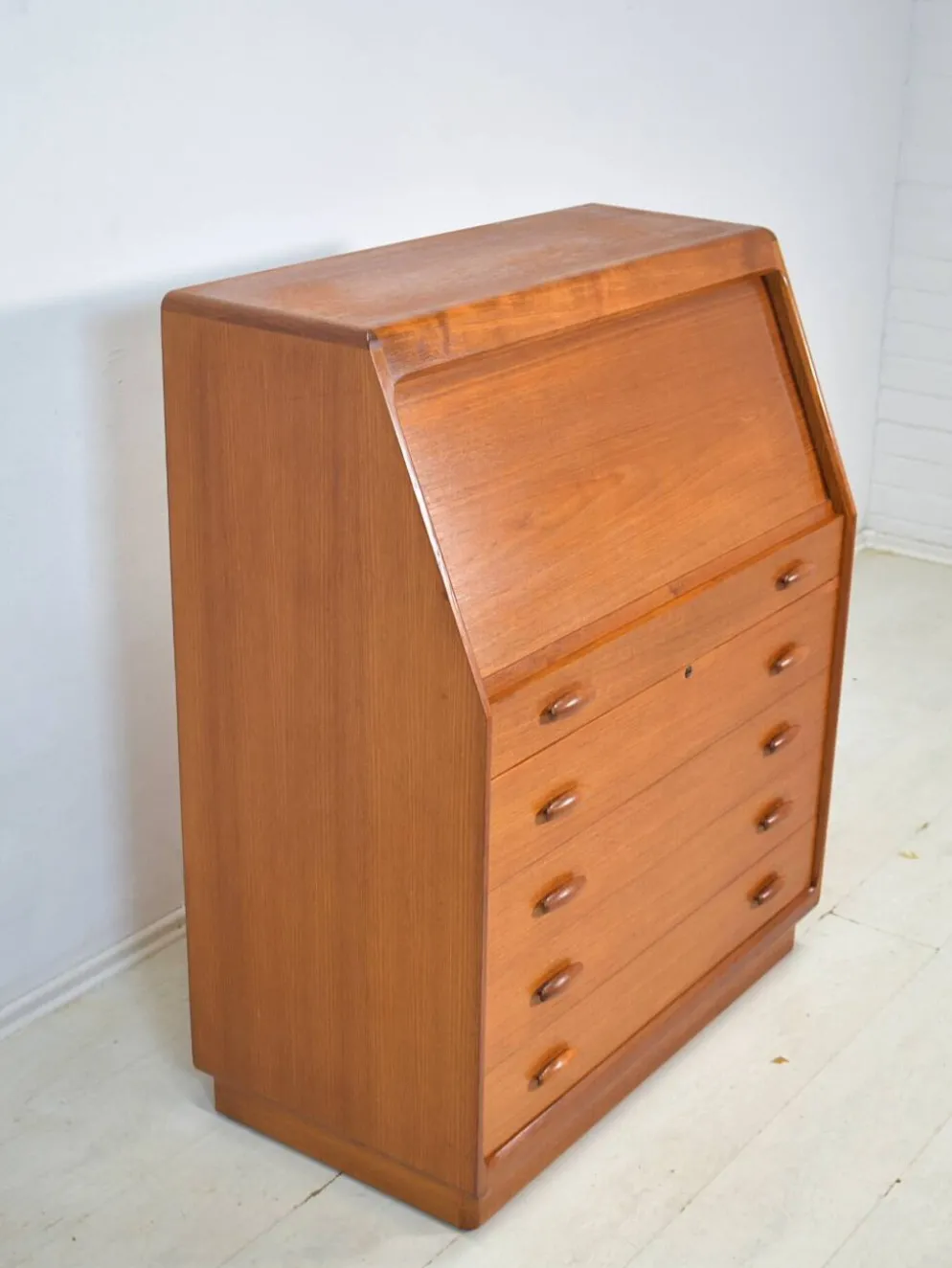 Secrétaire en teck par Dyrlund Danemark bureau des années 1960 Vintage Mid-Century