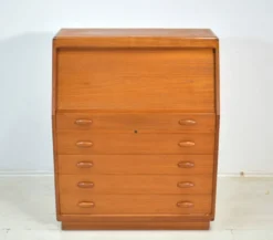 Secrétaire en teck par Dyrlund Danemark bureau des années 1960 Vintage Mid-Century